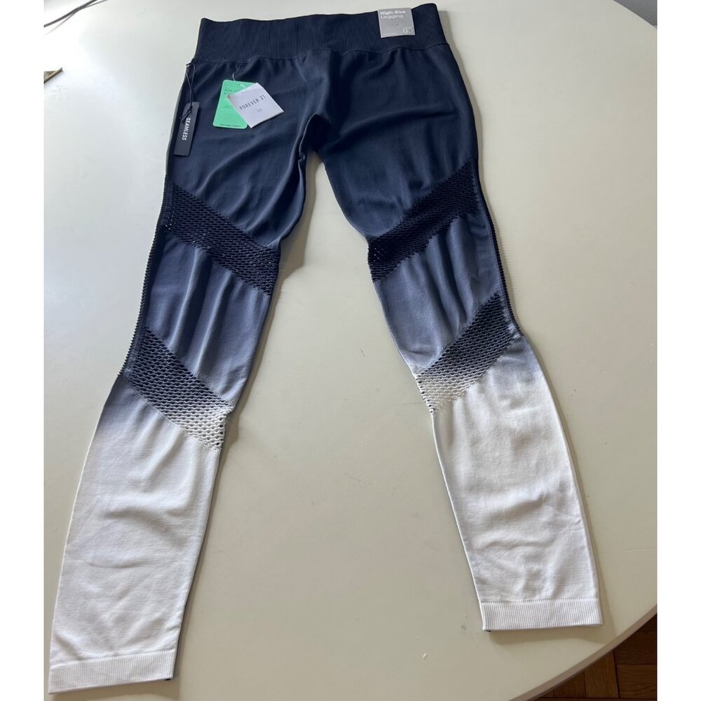 Forever 21 Blue And White Ombre Leggings Size L